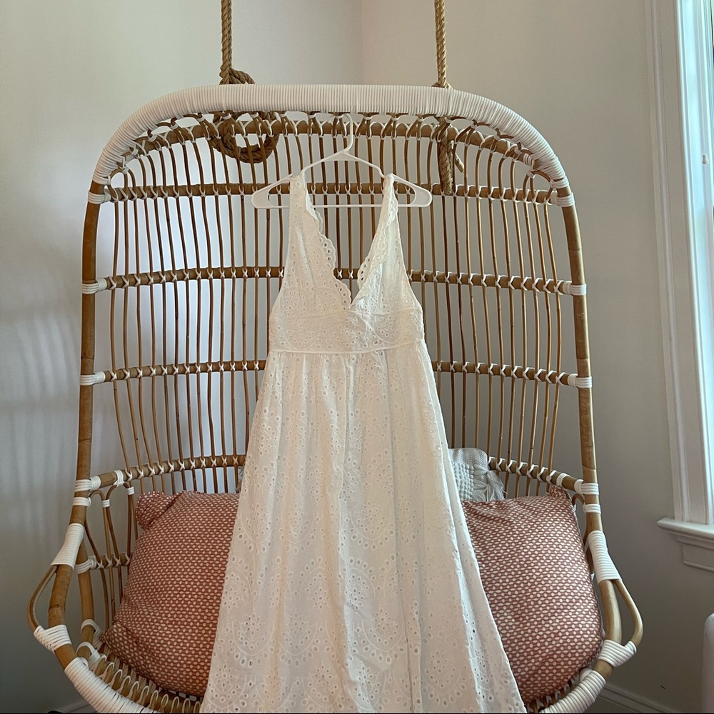 Falling in love white maxi dress, size small
